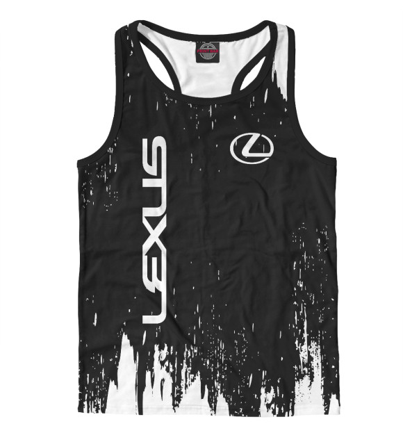 Мужская майка-борцовка с изображением Lexus цвета Белый