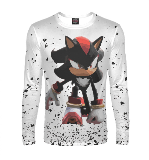 Мужской лонгслив с изображением Sonic цвета Белый