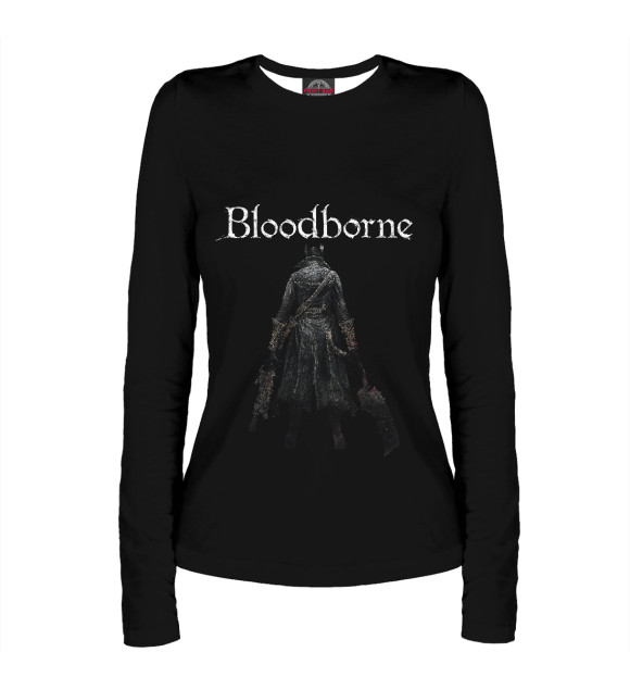 Женский лонгслив с притом Bloodborne цвета Белый Женский лонгслив с изображением Bloodborne цвета Белый