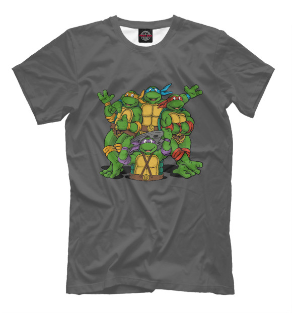 Мужская футболка с изображением Ninja turtles цвета Белый