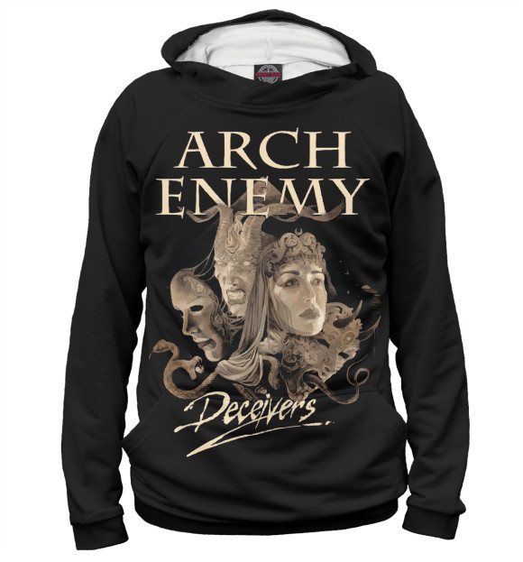Женское худи с изображением Arch Enemy цвета Белый