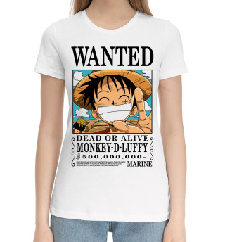 Хлопковая футболка для девочек One Piece