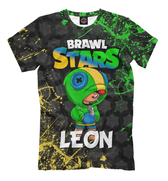 Футболка для мальчиков с изображением Brawl Stars Leon цвета Белый