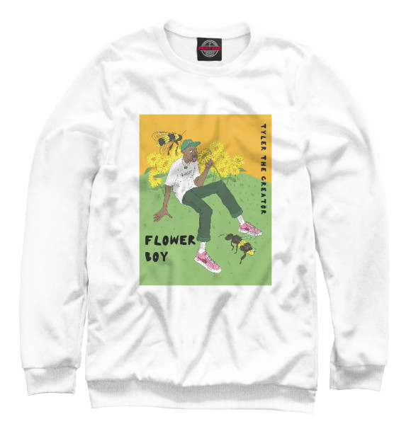 Свитшот для девочек с изображением Tyler The Creator цвета Белый