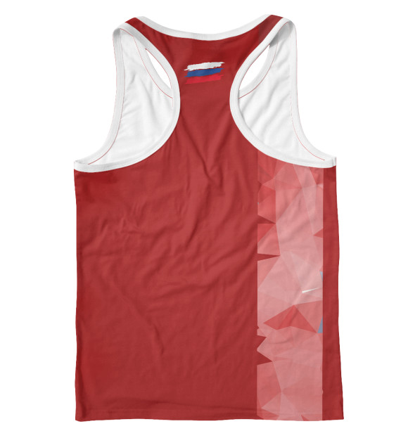 Мужская майка-борцовка с изображением Русская команда цвета Белый