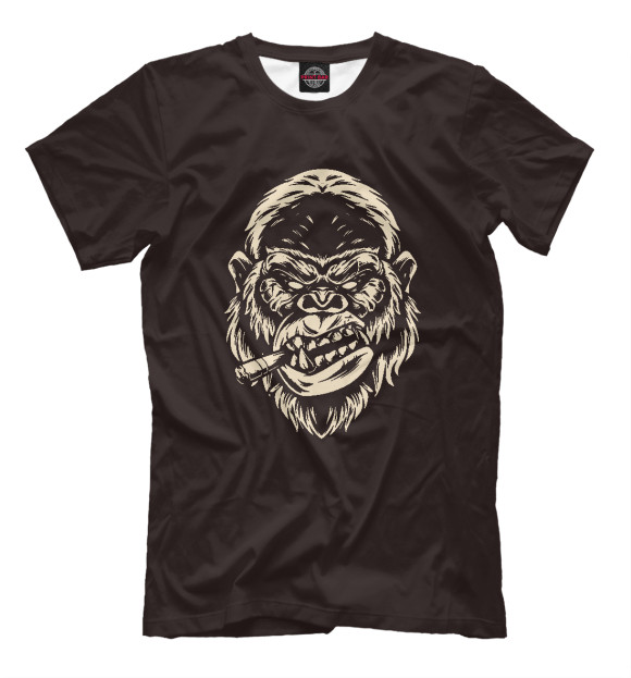 Мужская футболка с изображением King Kong#6 цвета Белый