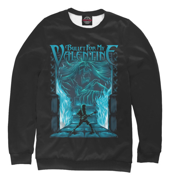 Мужской свитшот с изображением Bullet for My Valentine цвета Белый