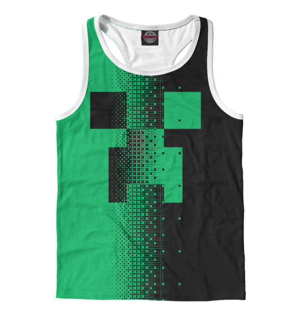 Мужская майка-борцовка с изображением Майнкрафт цвета Белый