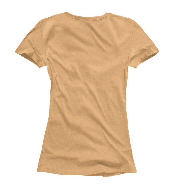 Женская футболка с изображением Попка корги цвета Белый