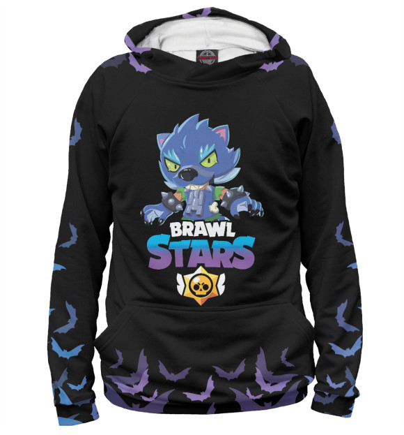 Мужское худи с изображением Brawl Stars цвета Белый