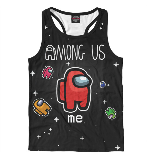 Мужская майка-борцовка с изображением Among Us цвета Белый
