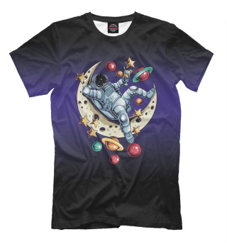 Мужская футболка Отдых на Луне