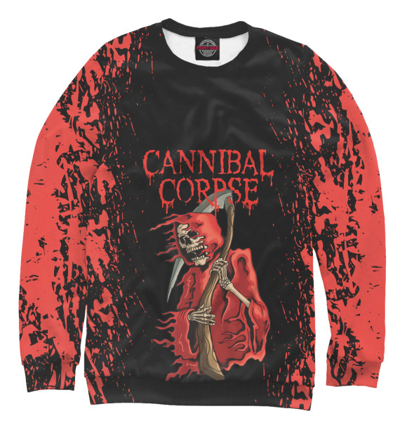 Свитшот для мальчиков с изображением Cannibal Corpse цвета Белый