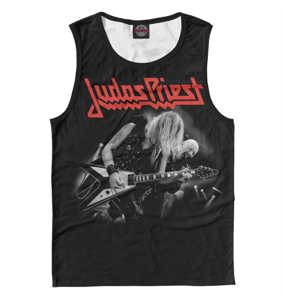 Майка для мальчика с притом Judas Priest цвета Белый Майка для мальчика с изображением Judas Priest цвета Белый