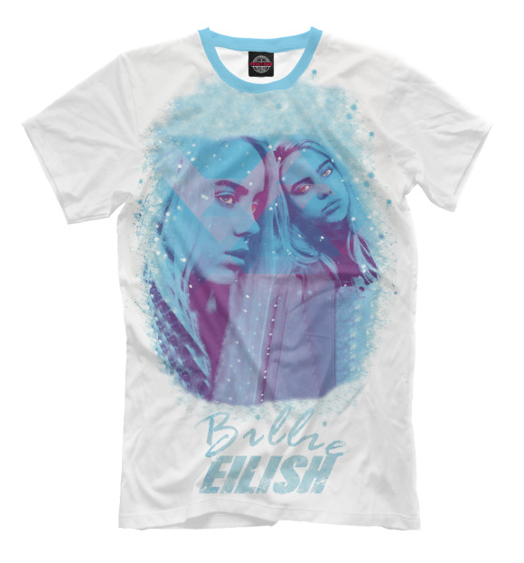 Футболка для мальчиков с изображением Billie Eilish цвета Белый