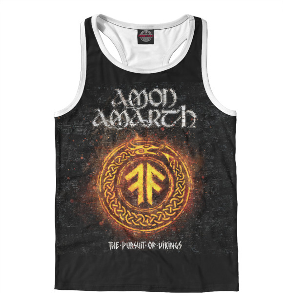Мужская майка-борцовка с изображением Amon amarth цвета Белый