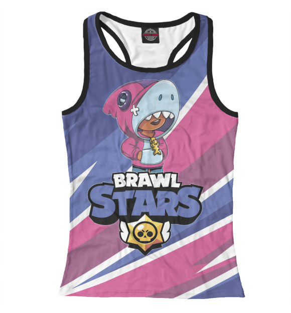 Женская майка-борцовка с изображением Brawl Stars цвета Белый