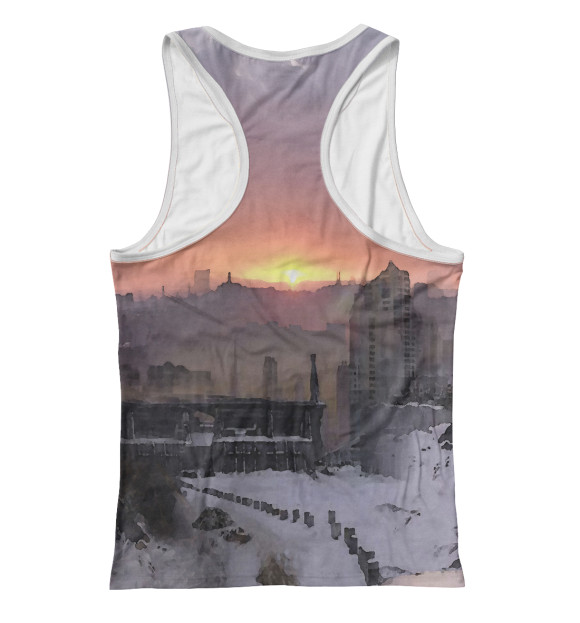 Женская майка-борцовка с притом STALKER | СТАЛКЕР цвета Белый Женская майка-борцовка с изображением STALKER | СТАЛКЕР цвета Белый