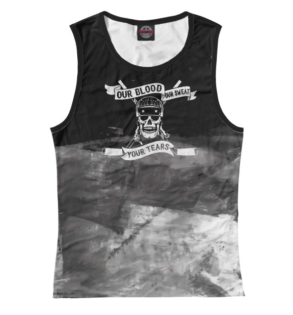 Майка для девочки с изображением Our Blood, Our Sweat цвета Белый