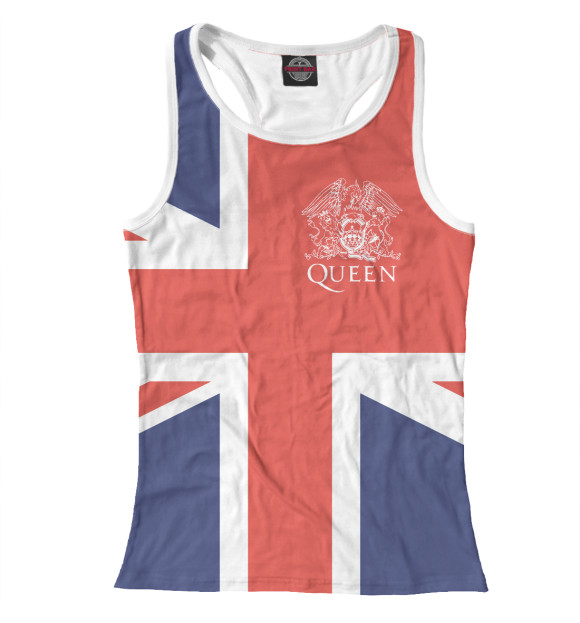 Женская майка-борцовка с изображением Queen цвета Белый