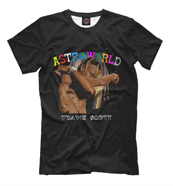 Футболка для мальчиков с изображением Travis Scott цвета Белый
