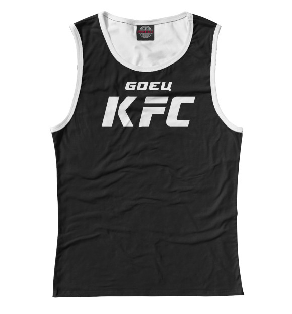 Майка для девочки с изображением Боец KFC цвета Белый