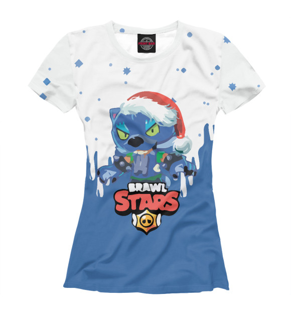 Футболка для девочек с изображением Brawl Stars цвета Белый