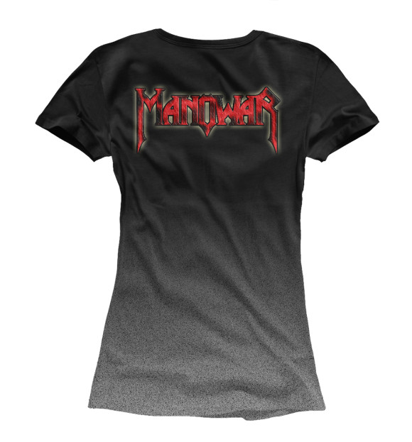 Футболка для девочек с изображением Группа Manowar цвета Белый