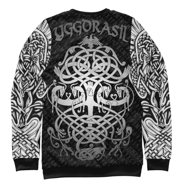 Свитшот для мальчиков с изображением Кельтский узор цвета Белый