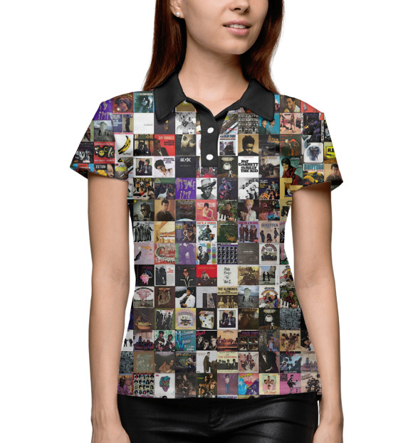 Женское поло с изображением Альтернатива цвета Белый