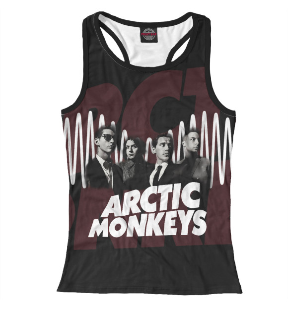 Женская майка-борцовка с изображением Arctic Monkeys цвета Белый