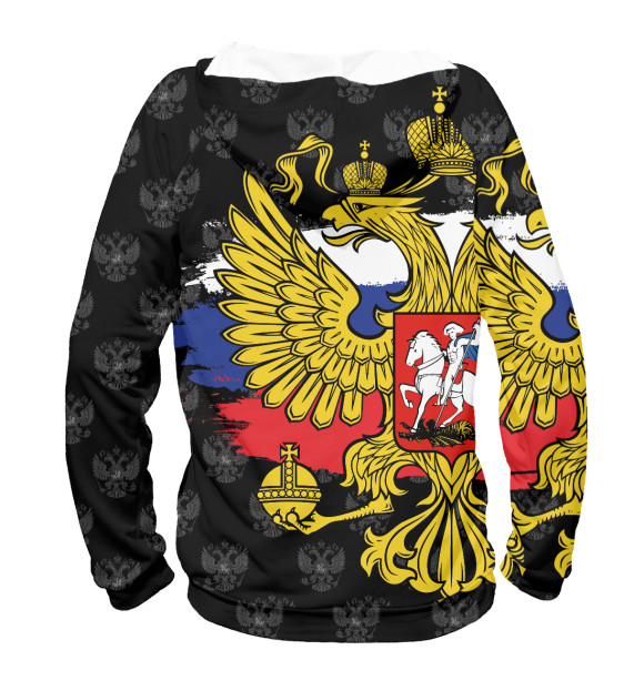 Женское худи с изображением Виталий (герб России) цвета Белый