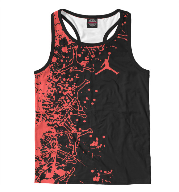 Мужская майка-борцовка с изображением Майкл Джордан цвета Белый