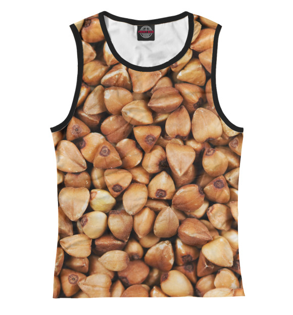 Майка для девочки с изображением Гречка цвета Белый