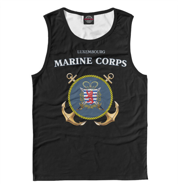 Майка для мальчика с изображением Luxembourg Marine Corps цвета Белый