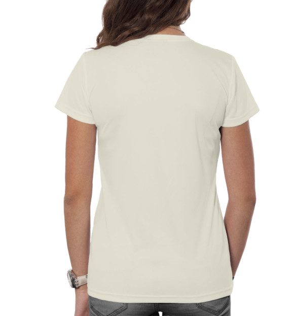 Женская футболка с изображением Рисованная капибара цвета Белый