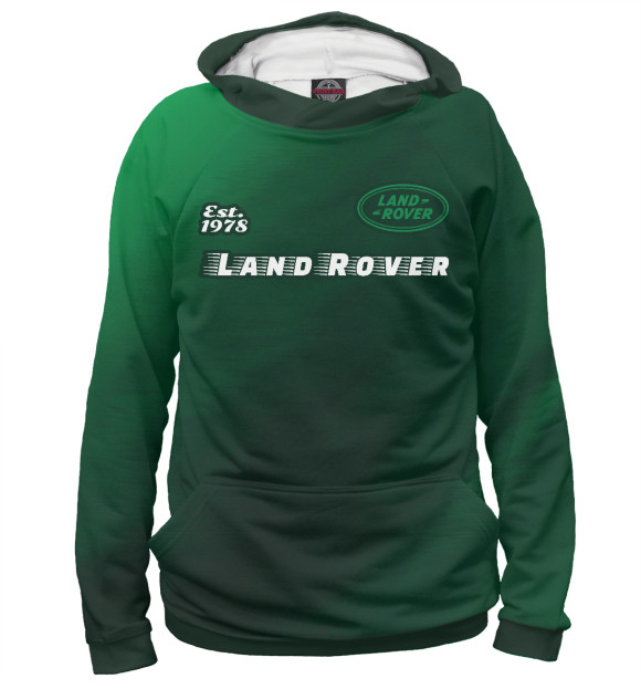 Худи для девочки с изображением Ленд Ровер | Land Rover цвета Белый