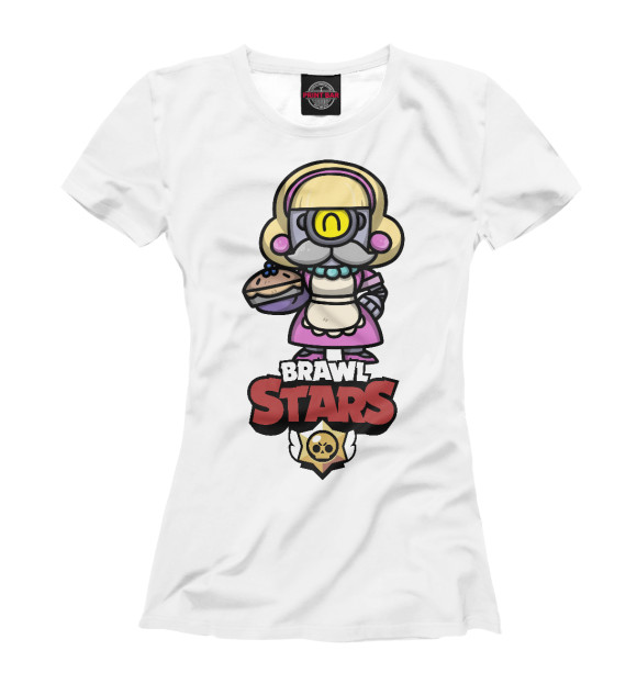 Футболка для девочек с изображением Brawl Stars цвета Белый