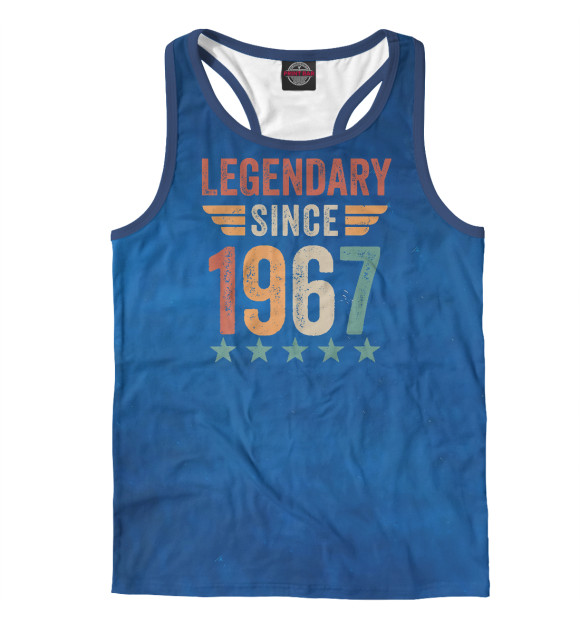 Мужская майка-борцовка с изображением Legendary Since 1967 цвета Белый