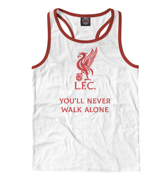 Мужская майка-борцовка с изображением You'll never walk alone цвета Белый