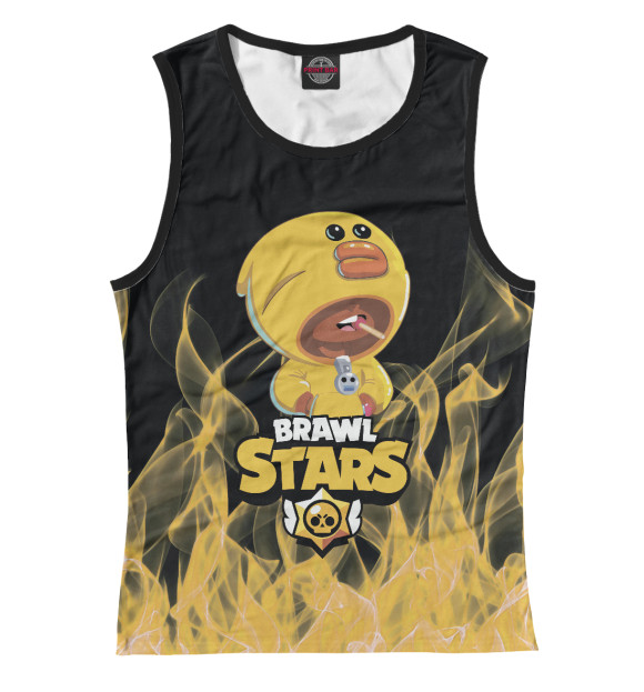 Женская майка с изображением Brawl Stars цвета Белый
