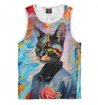 Мужская майка Кошка модница