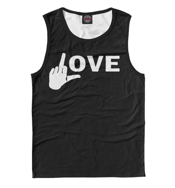 Майка для мальчика с изображением Love (fuck) цвета Белый