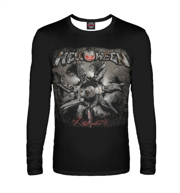 Мужской лонгслив с изображением Helloween цвета Белый