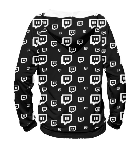 Женское худи с изображением Twitch цвета Белый