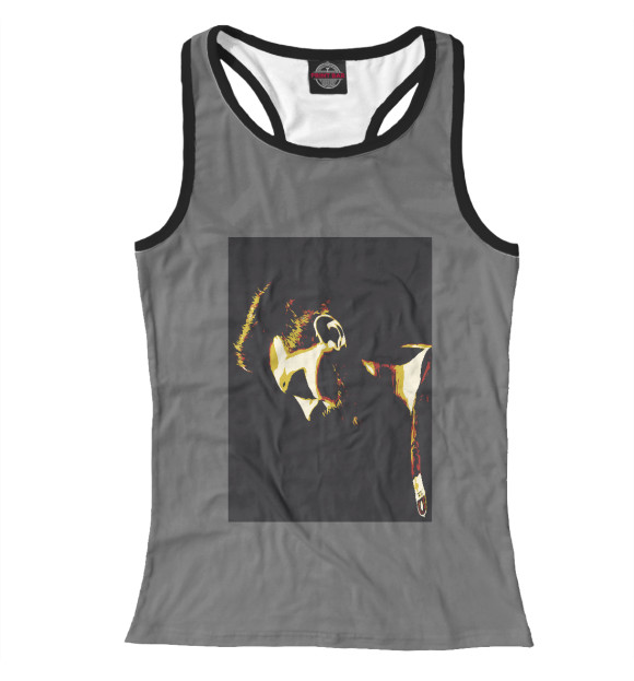 Женская майка-борцовка с изображением Messi цвета Белый