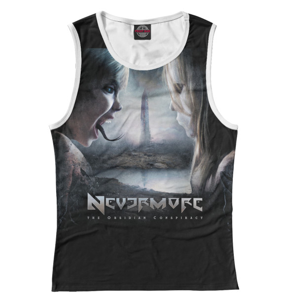 Женская майка с изображением Nevermore цвета Белый