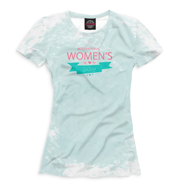 Женская футболка с изображением International women's day цвета Белый