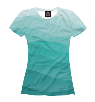Женская футболка Зеленое море