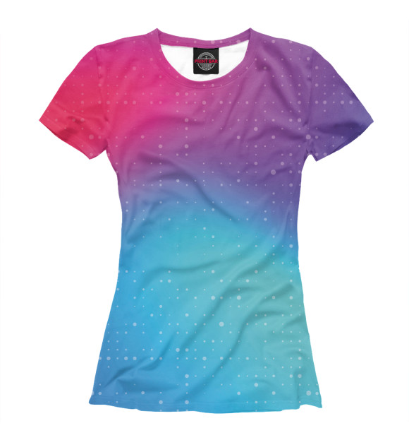 Футболка для девочек с притом Gradient circles цвета Белый Футболка для девочек с изображением Gradient circles цвета Белый